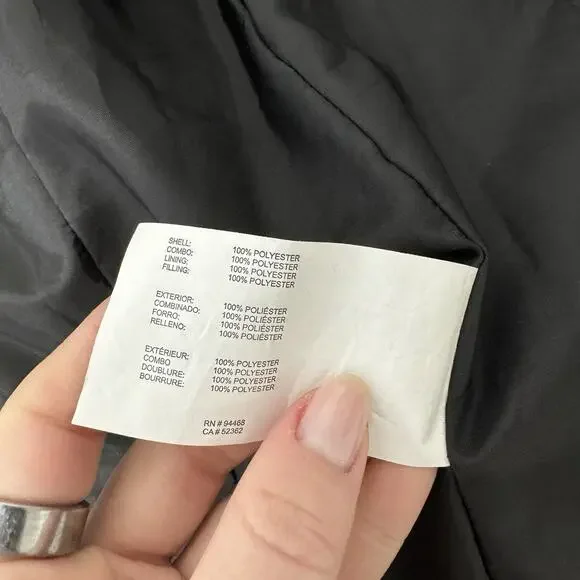 Nautica Womens Jacket Small Gray Quilted Puffer Hooded Packable Long Warm Snow - Picture 15 of 15